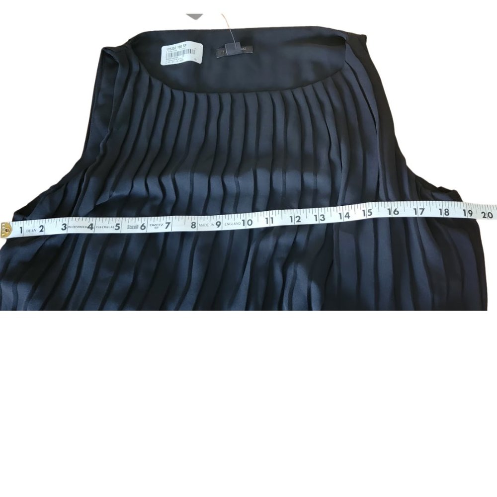 J. Jill Woman's Layered Pleated Knee Length Sleeveless Black Dress SP NEW $129 - Picture 11 of 14